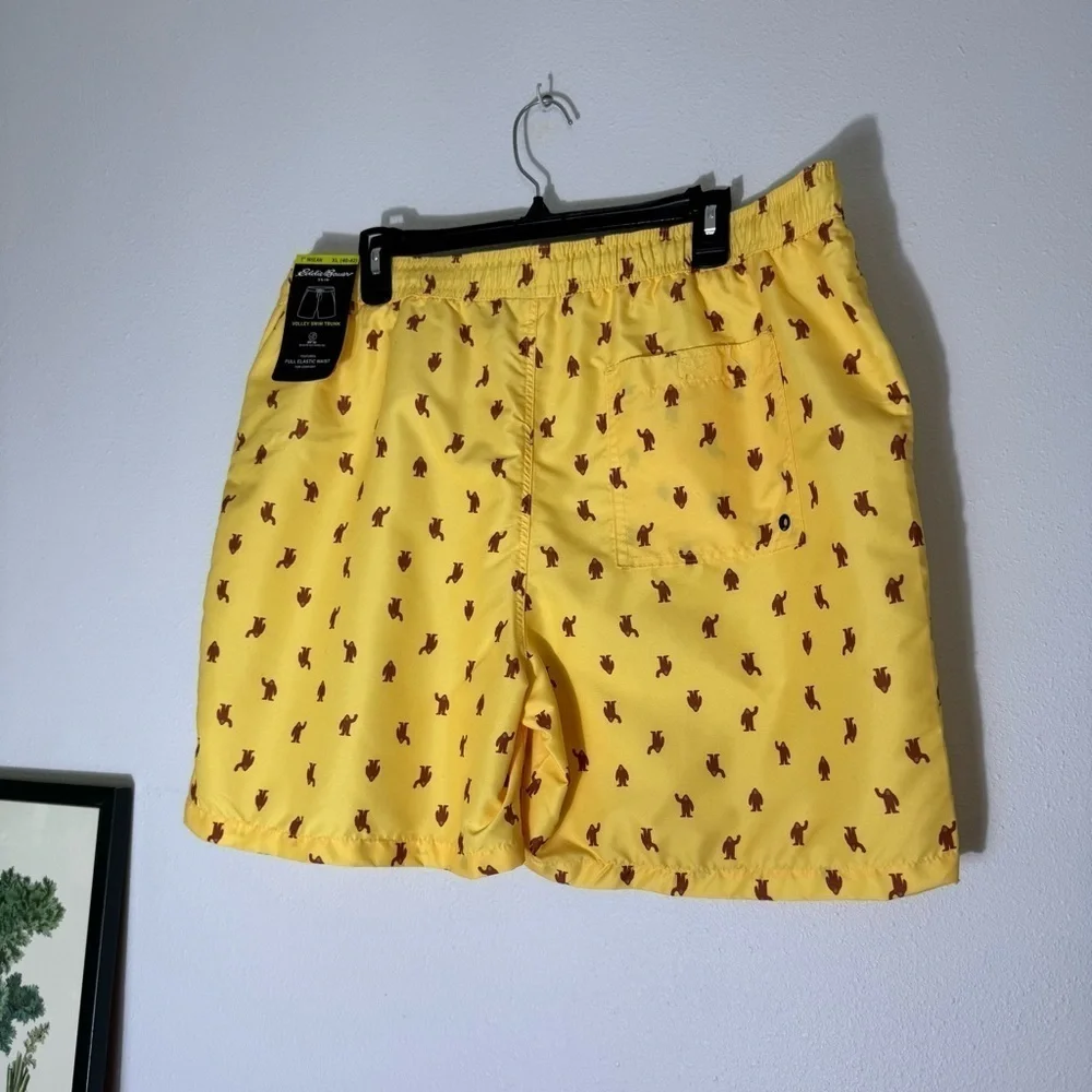 Eddie Bauer NWT yellow Sasquatch Volley swim trunks size XL (40-42)